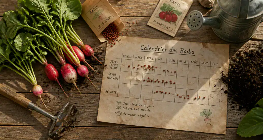 quand semer les radis calendrier semis radis récolte