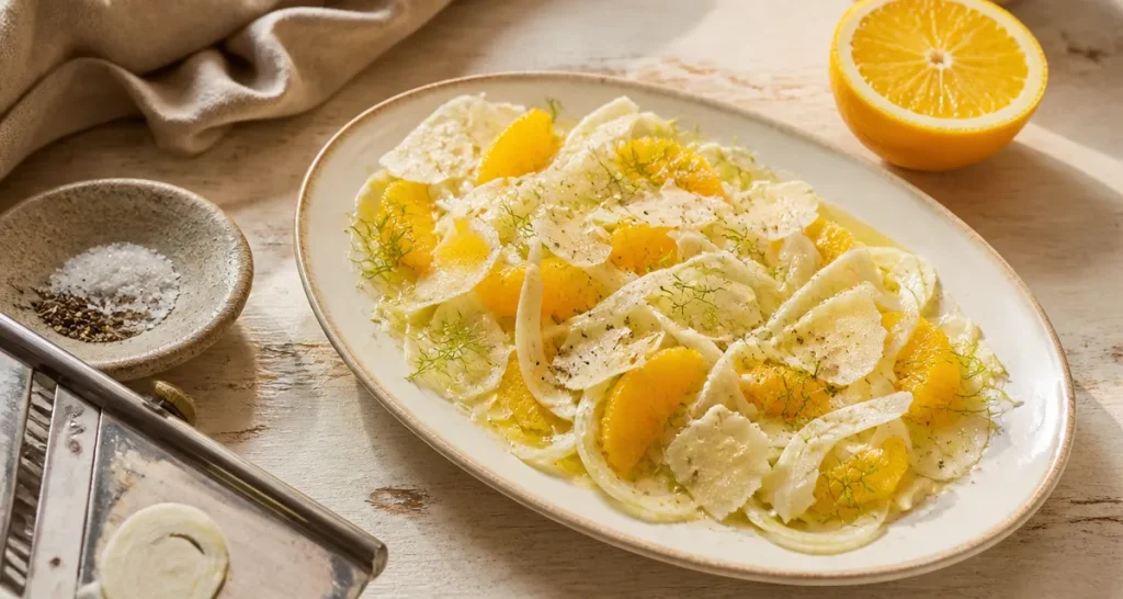 Quelle entrée avant un aïoli : salade de fenouil, orange et citron, parmesan