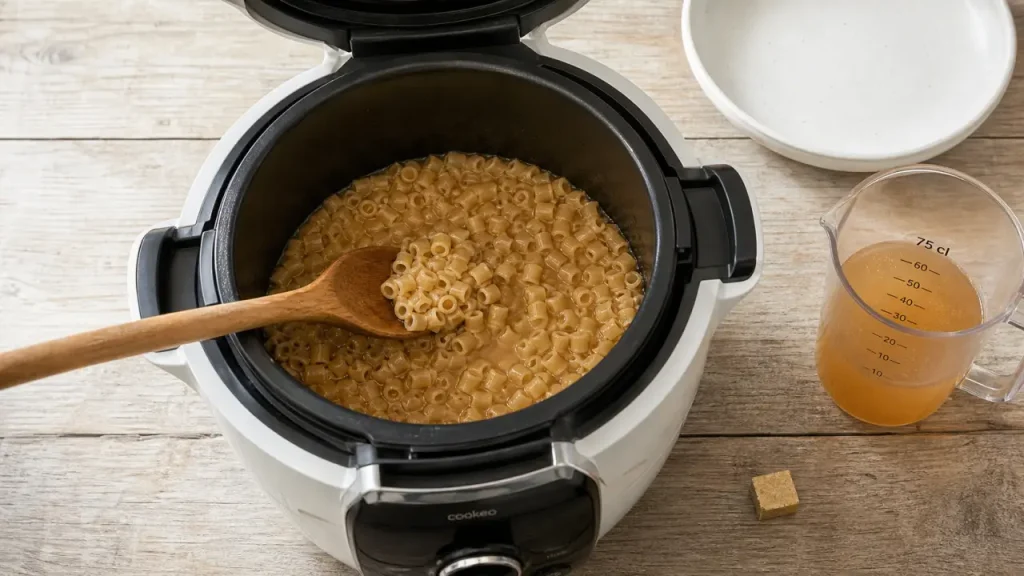 Comment cuire des pâtes au Cookeo : ratio d’eau anti-collage