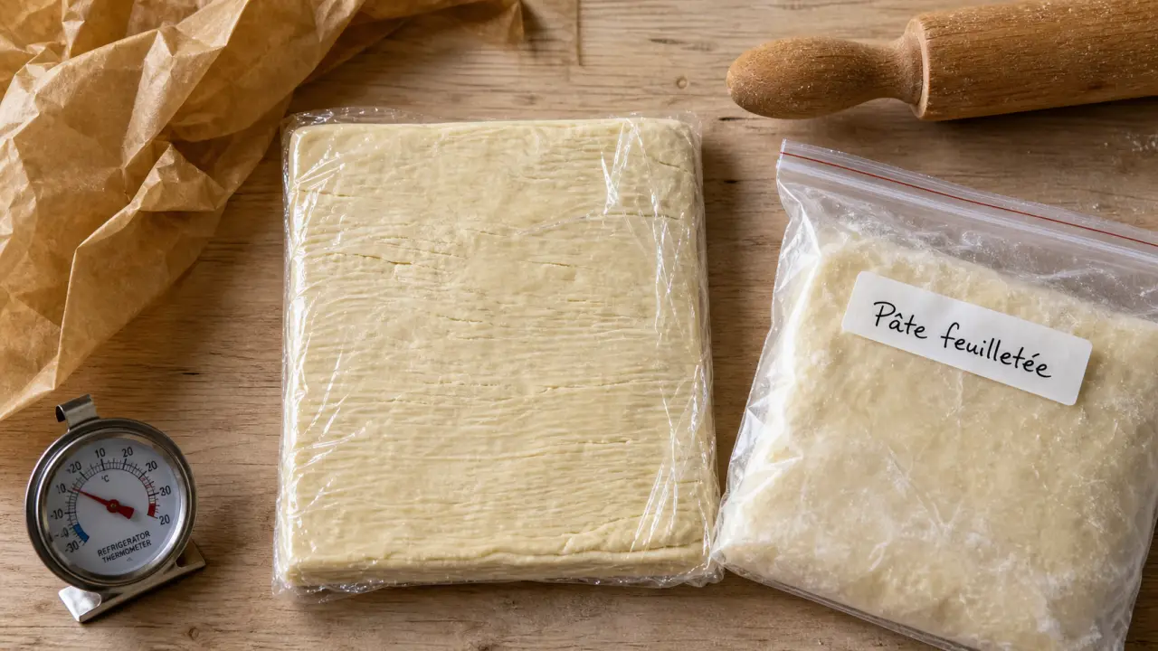 Congeler pate feuilletée : pâte filmée avant congélation et décongélation au réfrigérateur