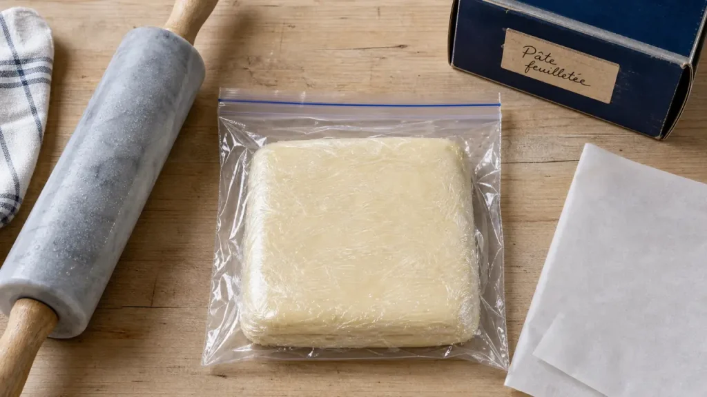 Congeler pate feuilletée : pâte pur beurre emballée serrée avant congélation