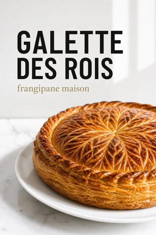 Recette pour la galette des rois à la frangipane, dorée et croustillante sur assiette blanche