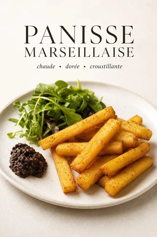 Panisse marseillaise dorée et croustillante servie sur assiette