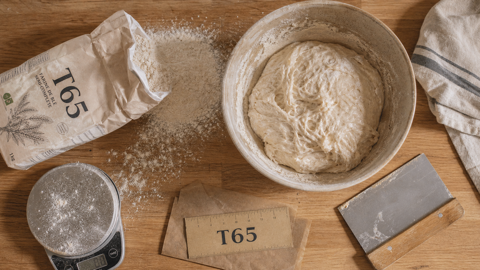 Farine T65 pour pain et pizza, pâte brisée
