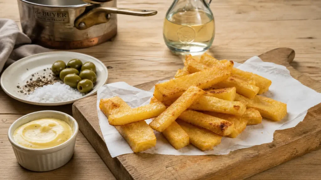 Panisse marseillaise croustillante dorée, repos avant friture