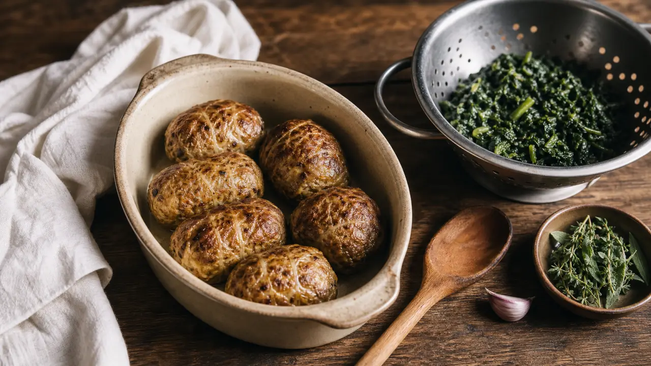 Recette des caillettes ardéchoises : caillettes serrées, crépine et cuisson