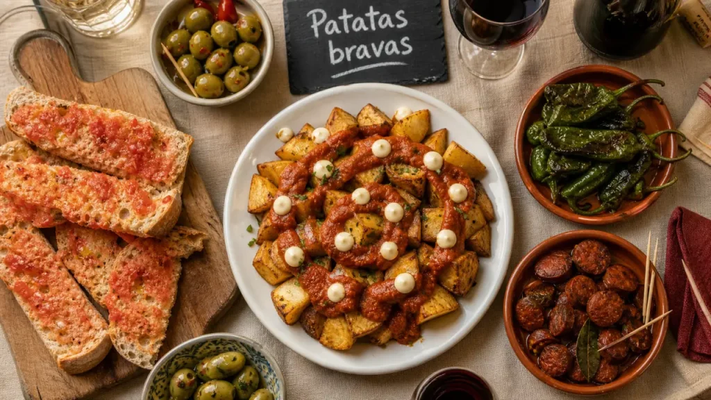 Recette des tapas espagnol : patatas bravas, tortilla et pan con tomate