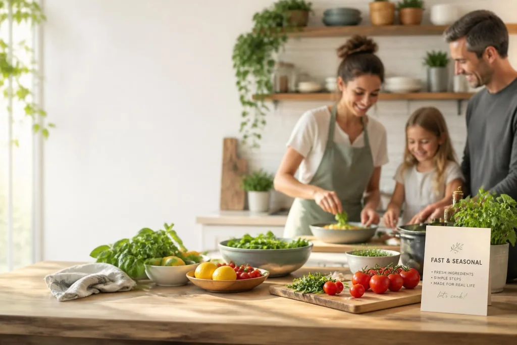Recettes rapides en famille : choisir selon la saison