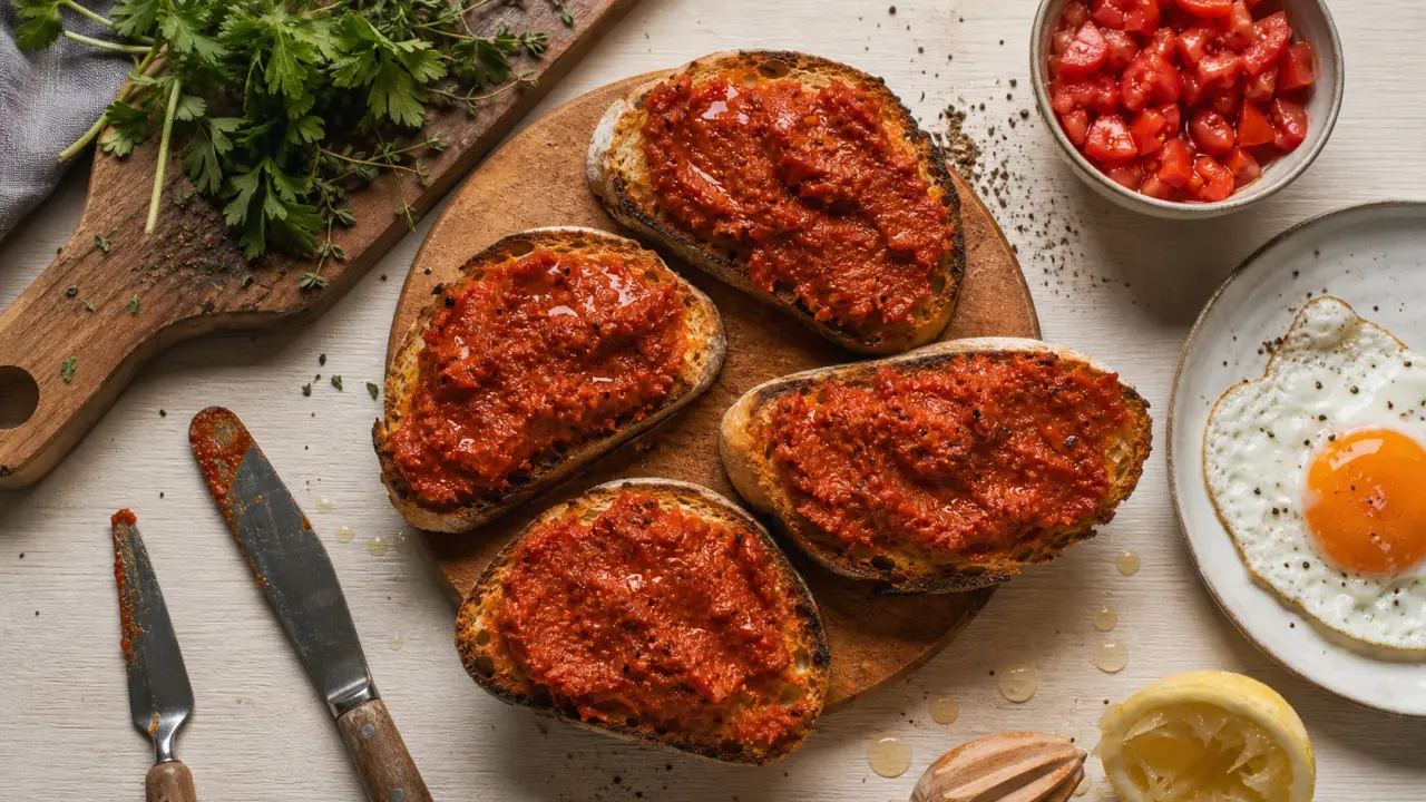 Recettes soubressade : toasts chauds, œuf coulant et coca catalane