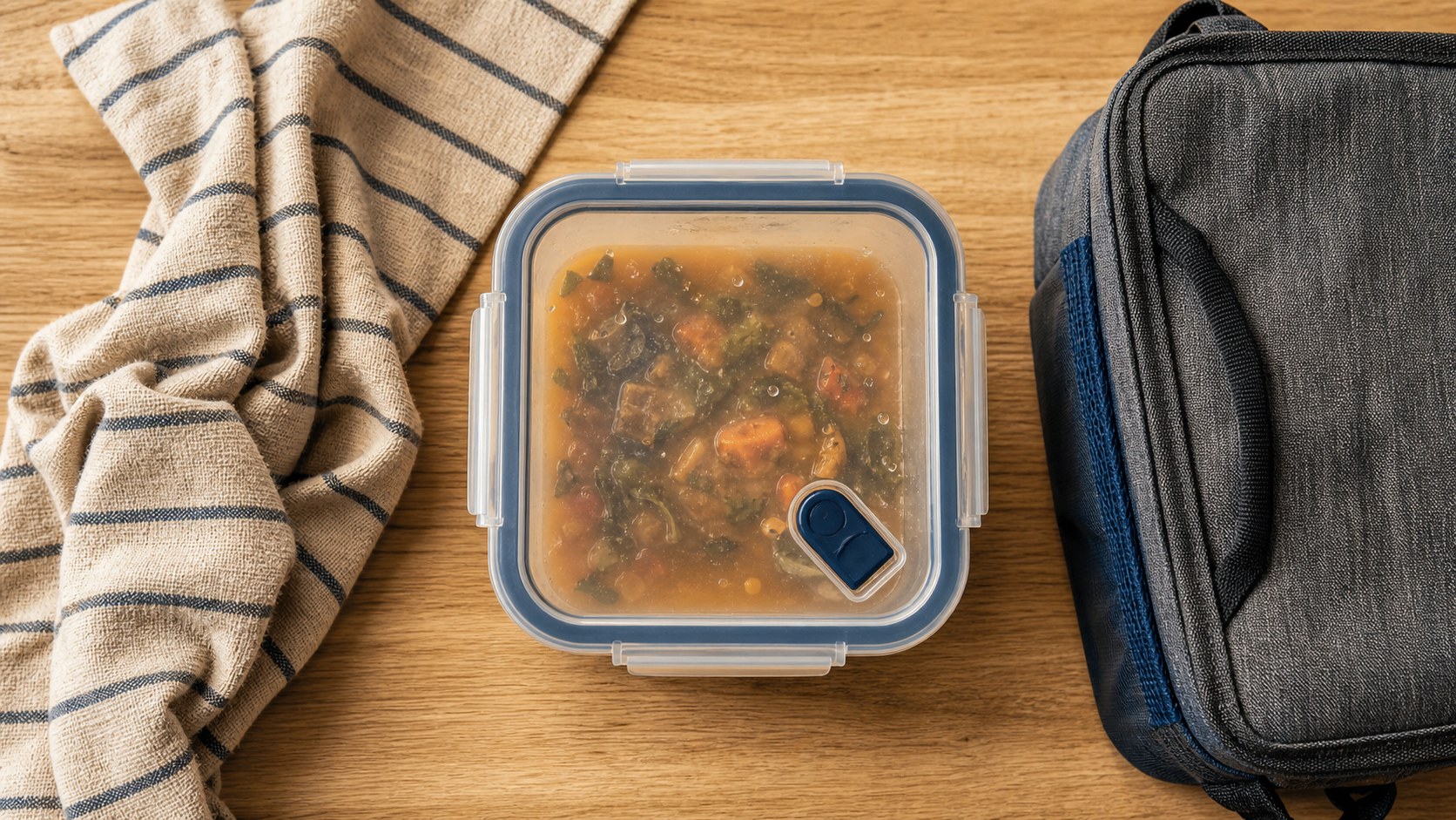 Tupperware pour soupe hermétique avec joint silicone, sans fuite