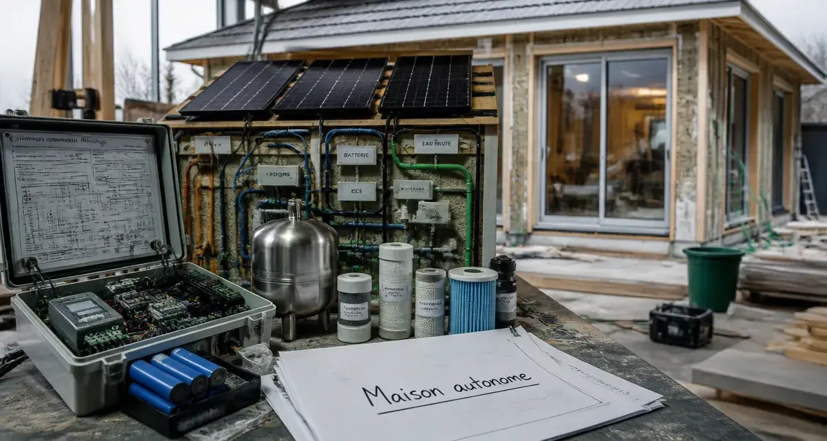 Autosuffisance maison : contrôleur domotique et maquette de toiture