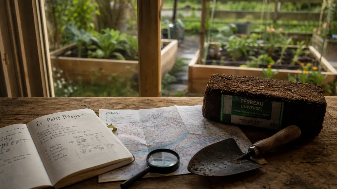 Le petit potager : carnet, carte et potager urbain