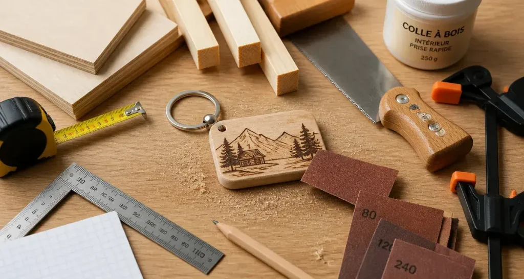 Petit objet en bois à fabriquer : set débutant pour créer et poncer du bois