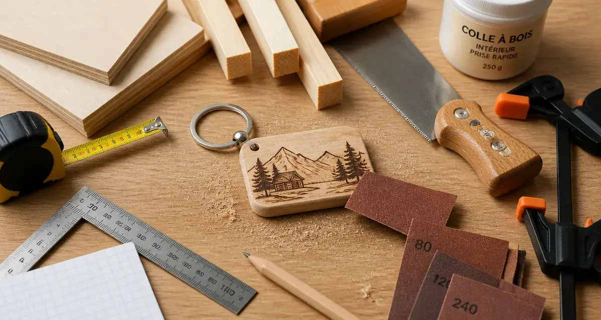Petit objet en bois à fabriquer : set débutant pour créer et poncer du bois