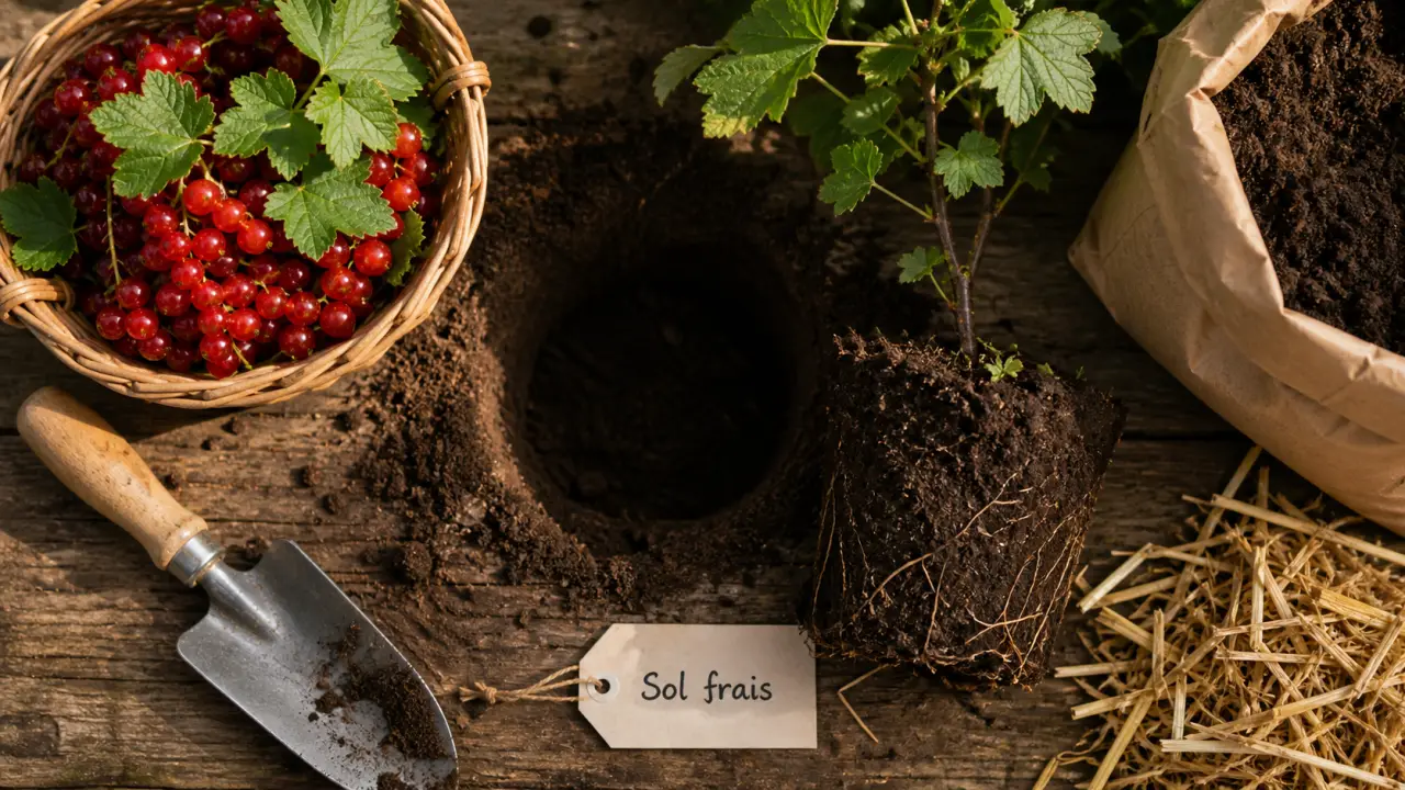 Planter groseiller en automne : sol frais et motte humide