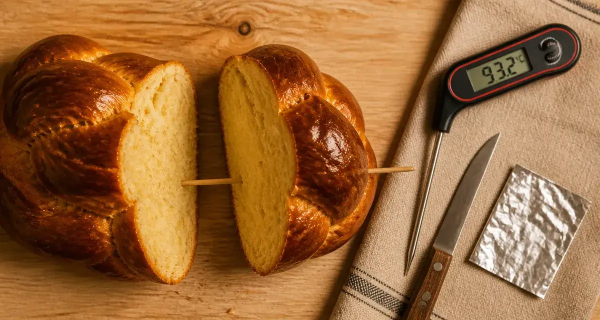 Comment savoir si une brioche est cuite : test du couteau et sonde thermomètre