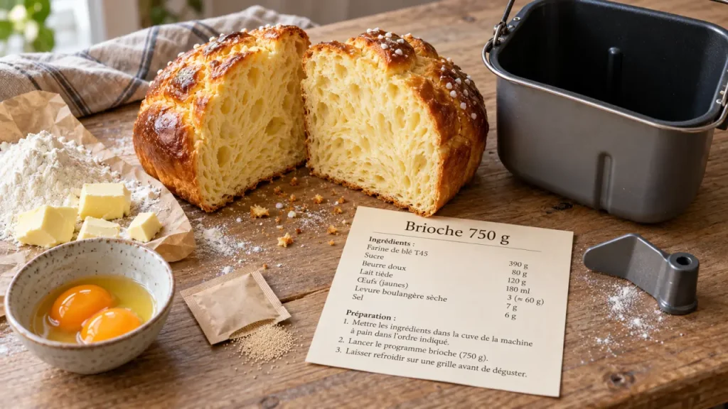 machine a pain brioche : brioche dorée, mie moelleuse