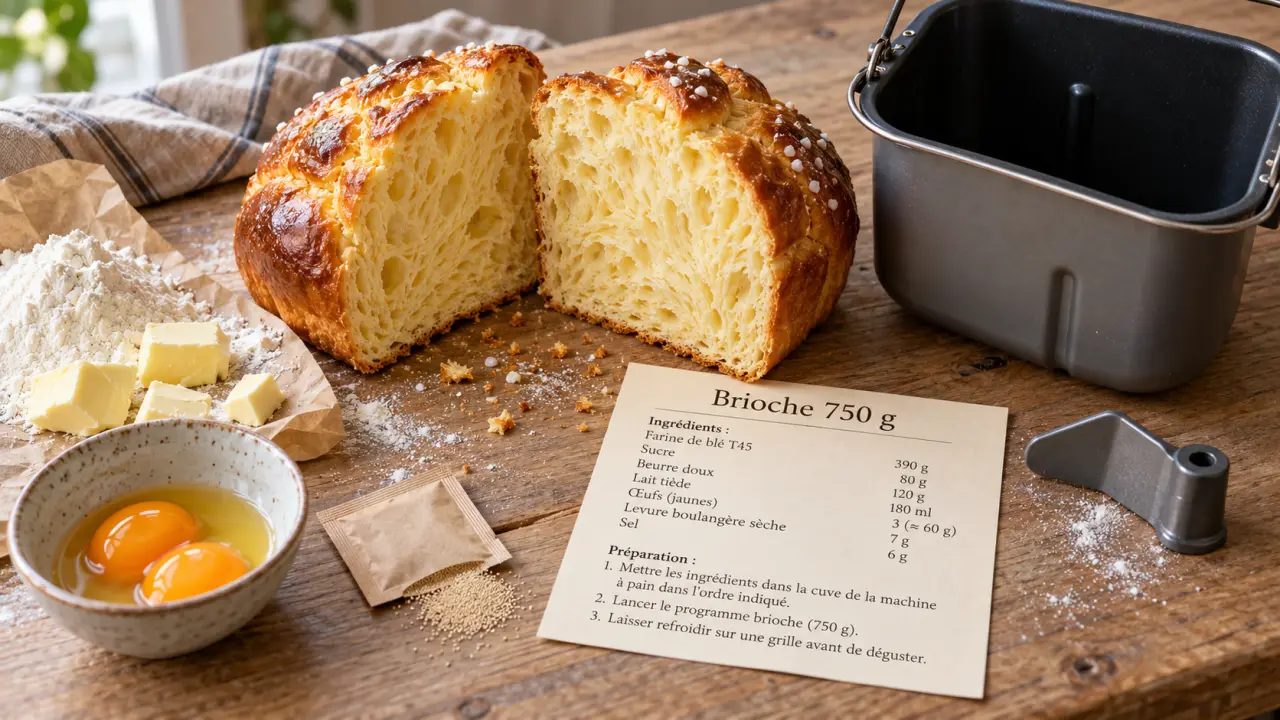 machine a pain brioche : brioche dorée, mie moelleuse